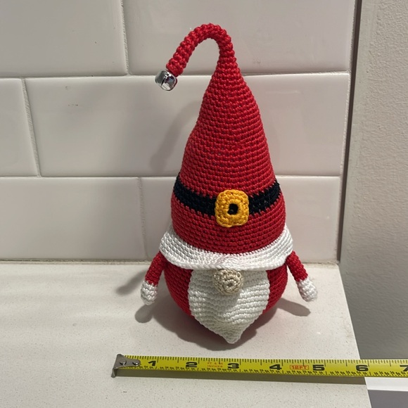 Handcrafted Santa Gnome Seasonal Christmas Crochet Decor Winter - Picture 11 of 12